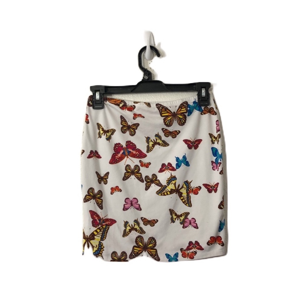 Bear Dance Colorful Butterfly Mini Skirt